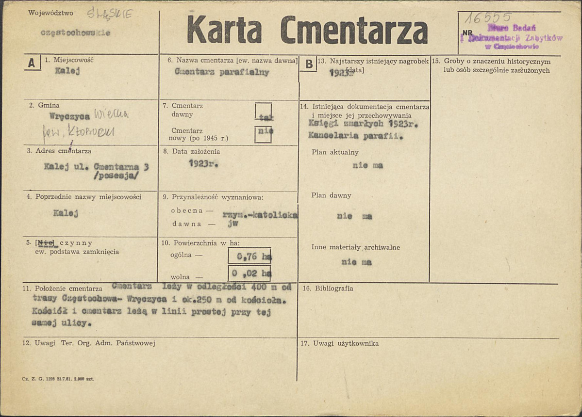 Karta cmentarza, skan nr 1
