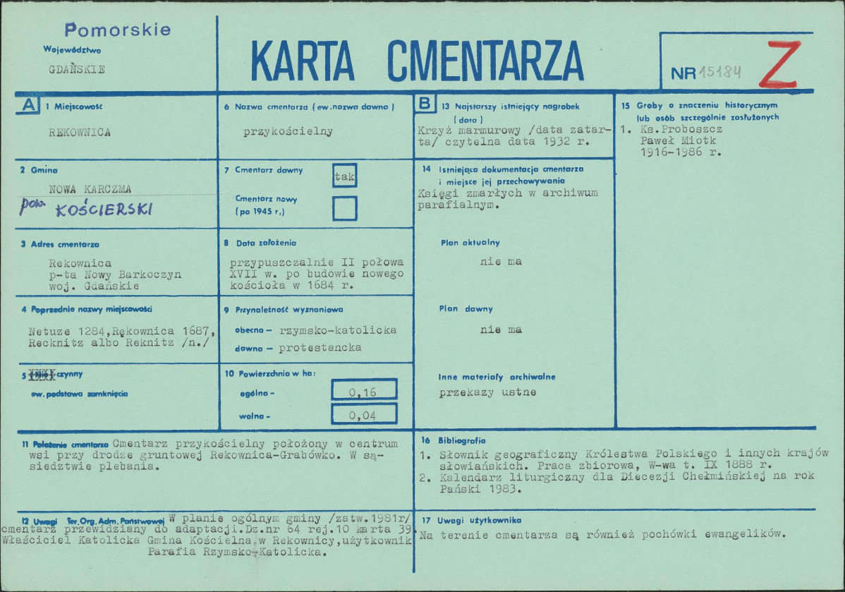 Karta cmentarza, skan nr 1