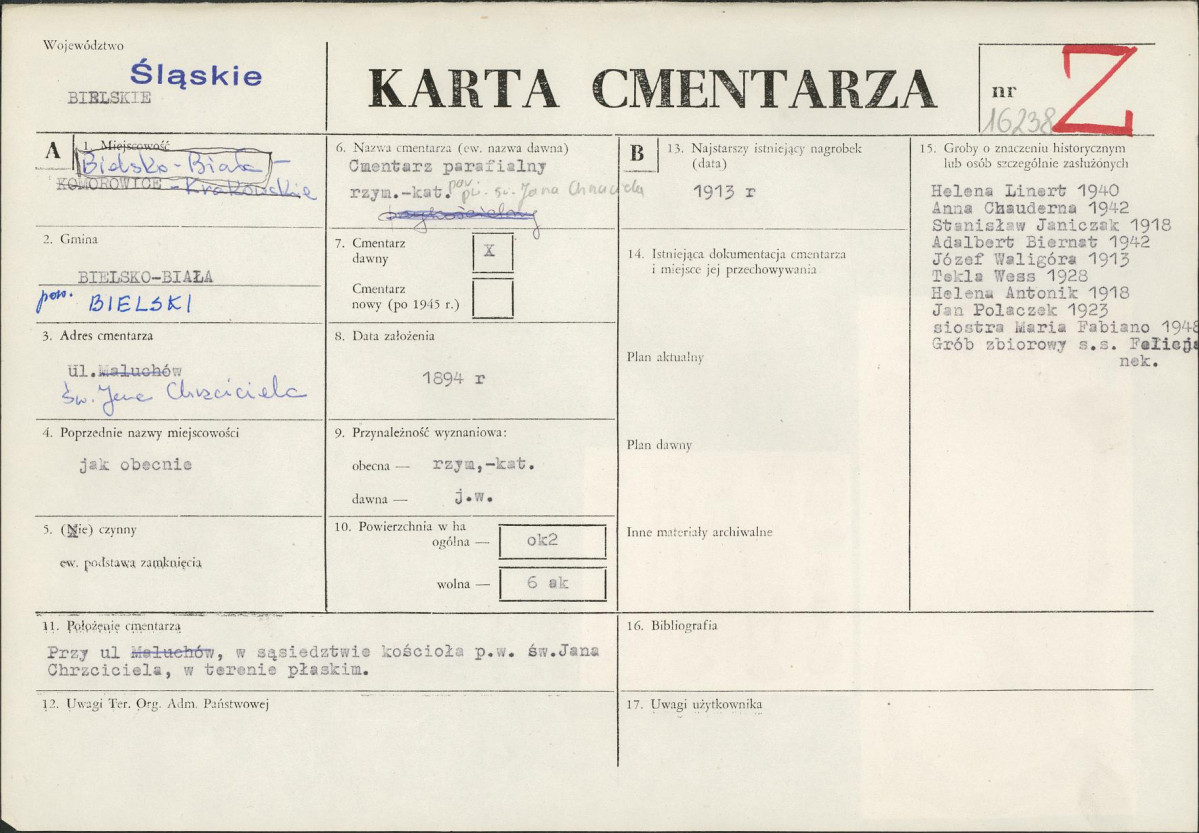 Karta cmentarza, skan nr 1