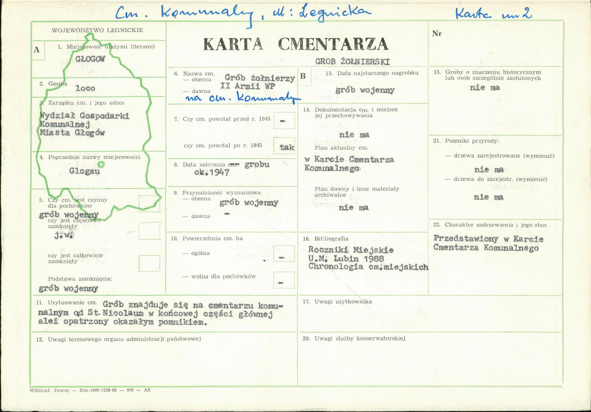 Karta cmentarza, skan nr 1
