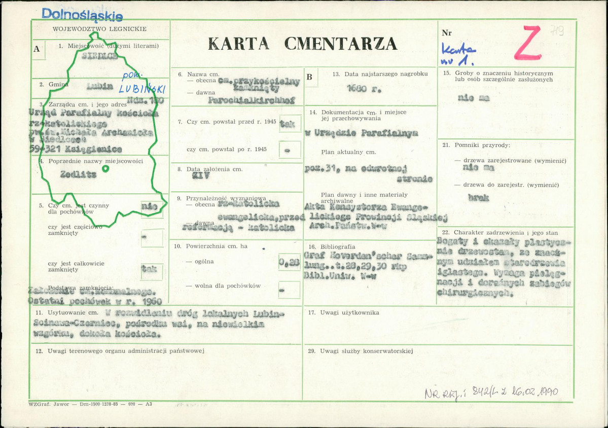 Karta cmentarza, skan nr 1