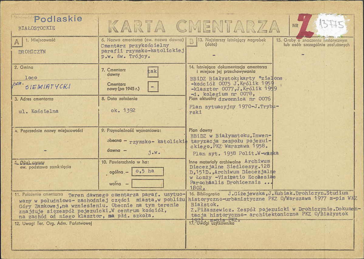 Karta cmentarza, skan nr 1