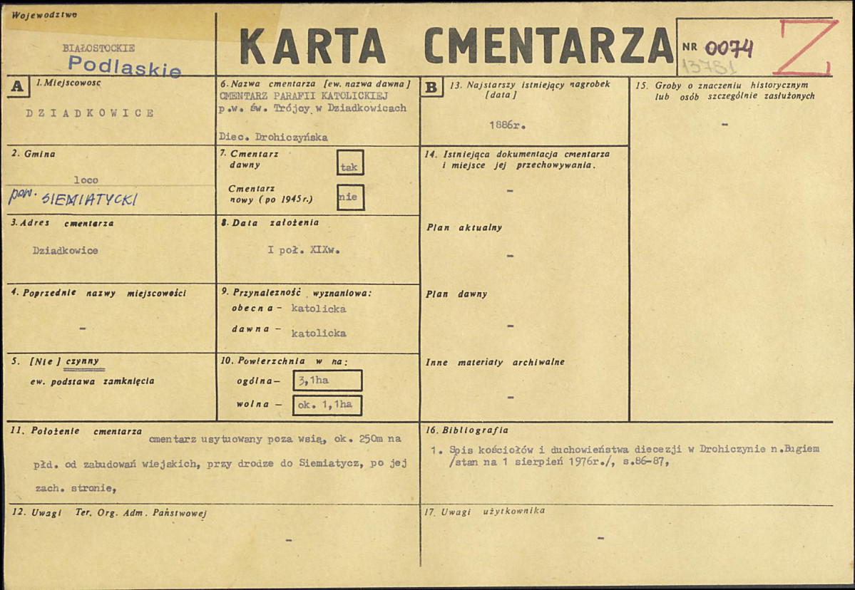 Karta cmentarza, skan nr 1