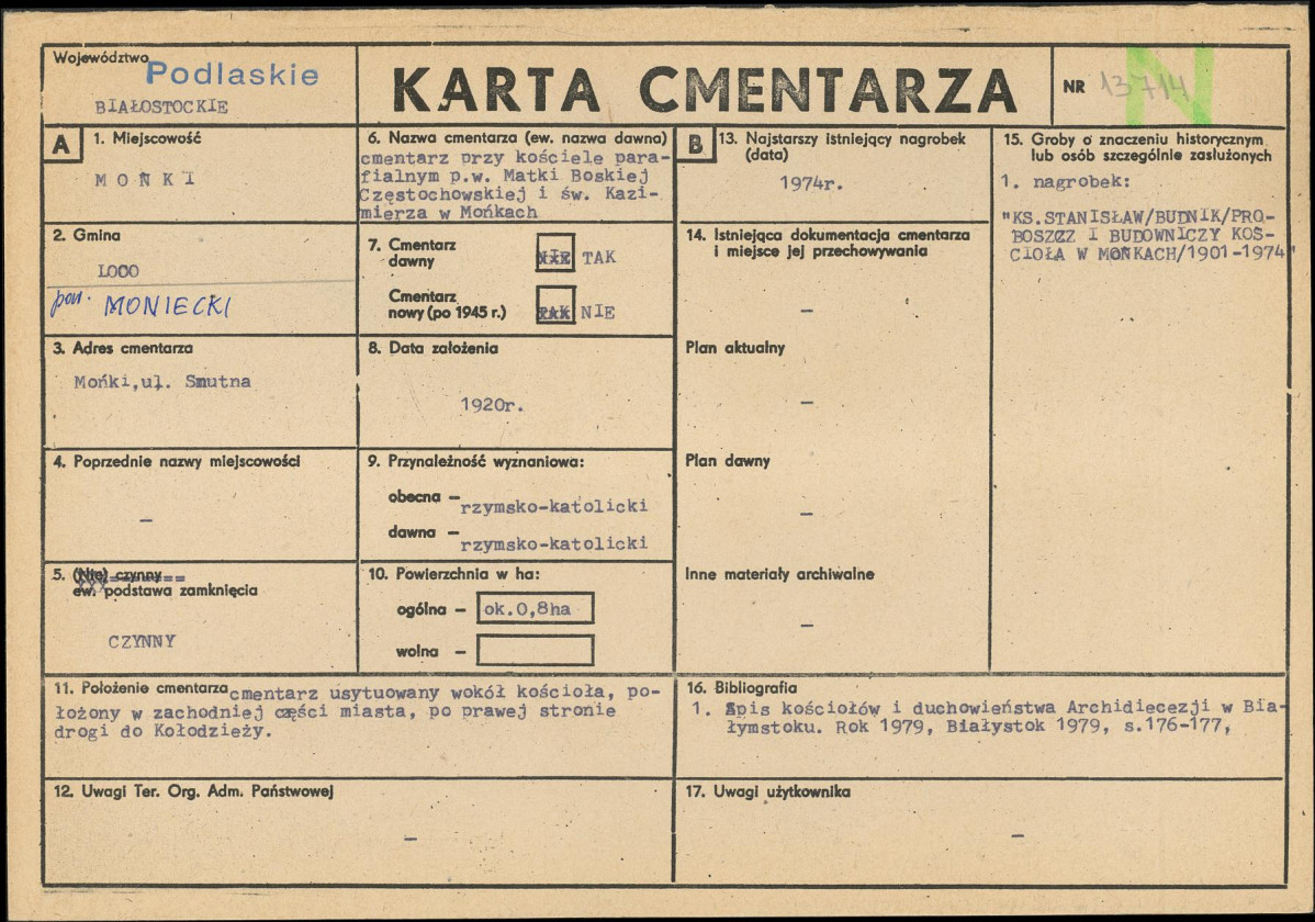 Karta cmentarza, skan nr 1