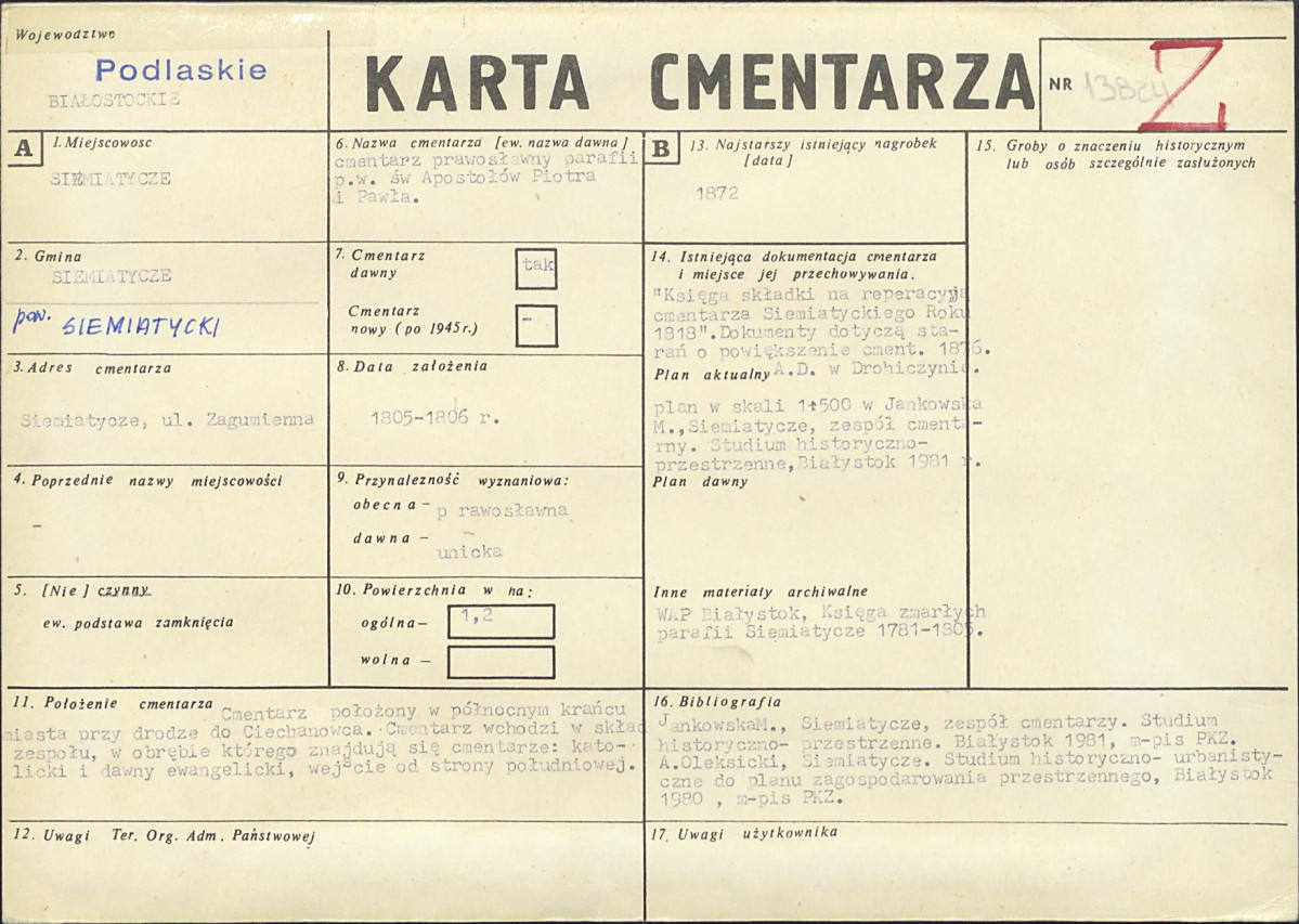 Karta cmentarza, skan nr 1