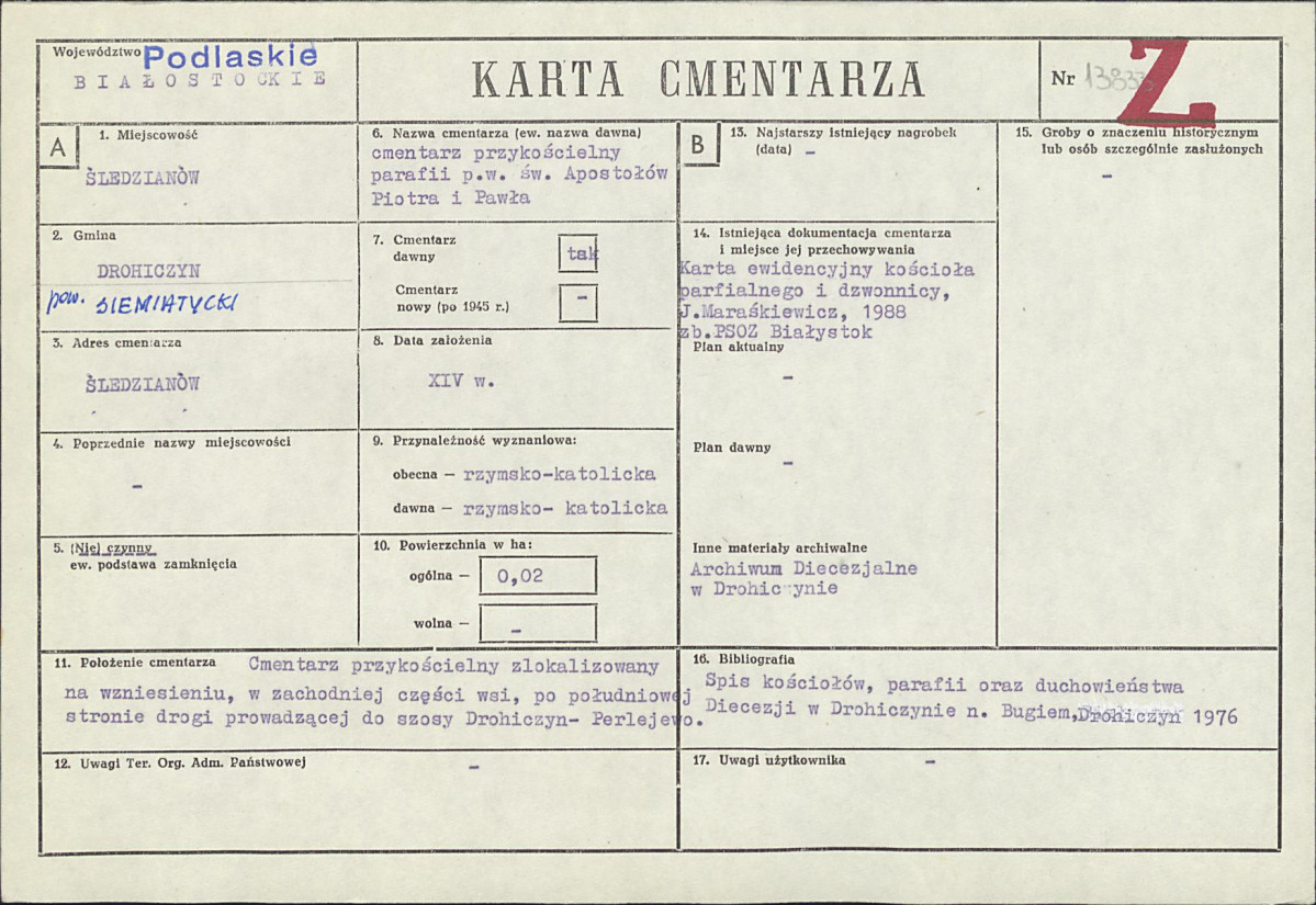 Karta cmentarza, skan nr 1