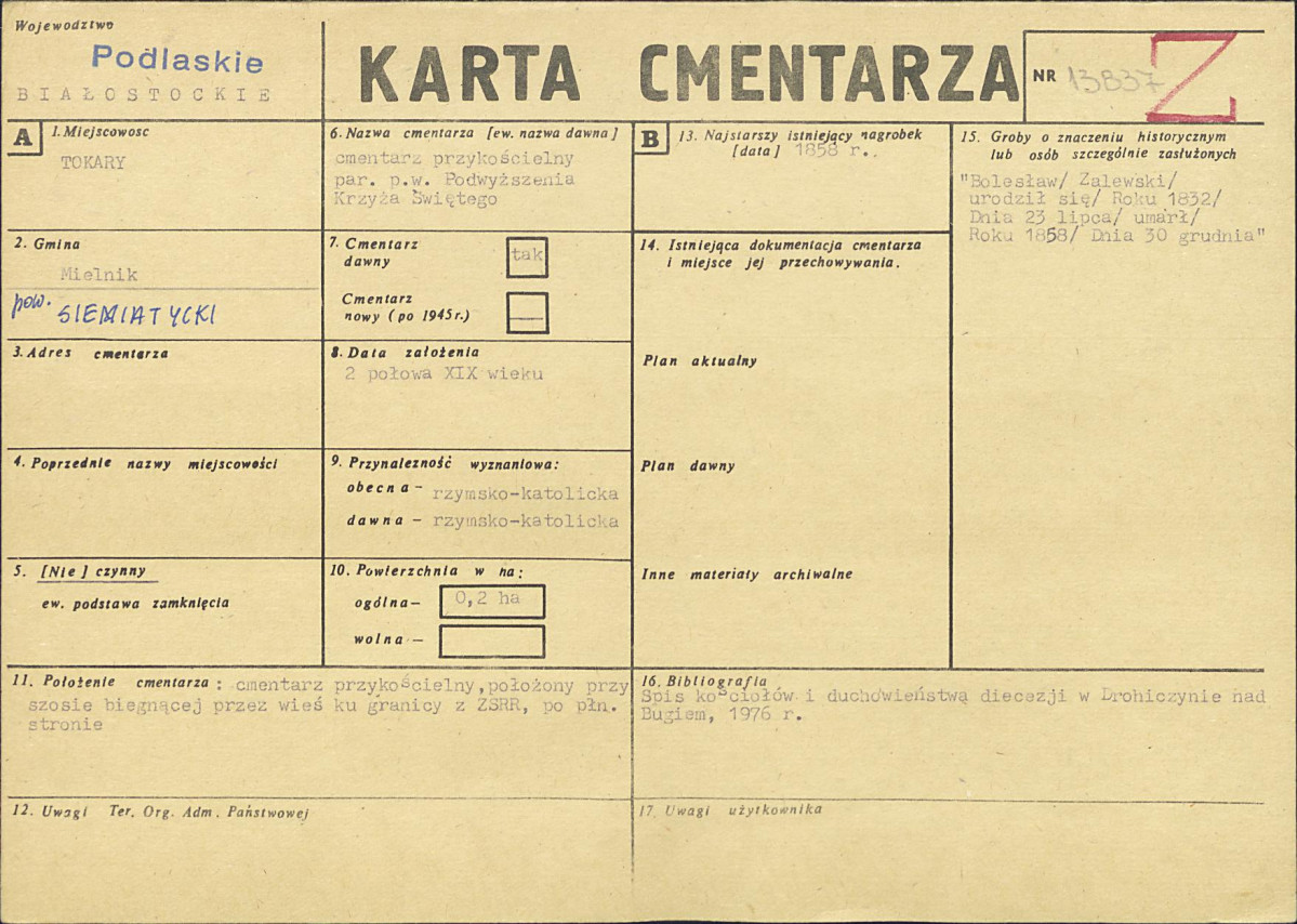 Karta cmentarza, skan nr 1