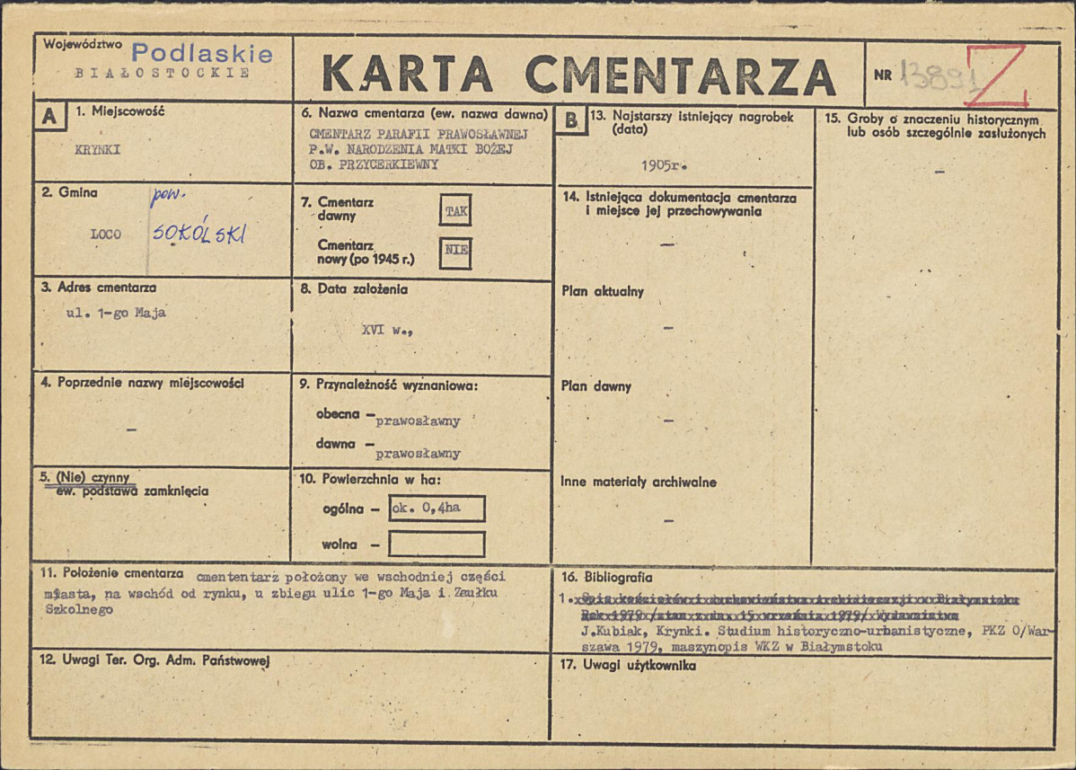 Karta cmentarza, skan nr 1