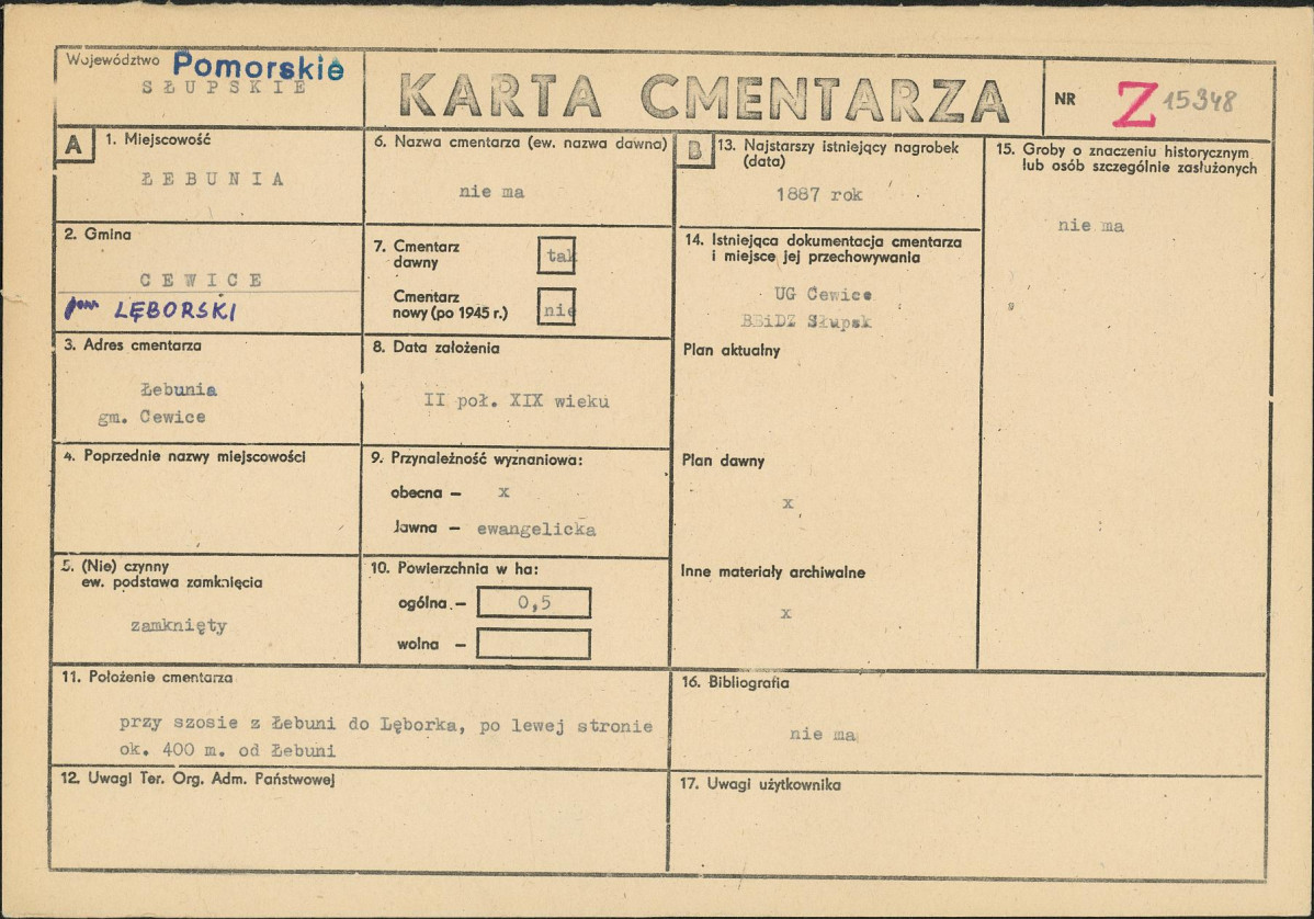 Karta cmentarza, skan nr 1