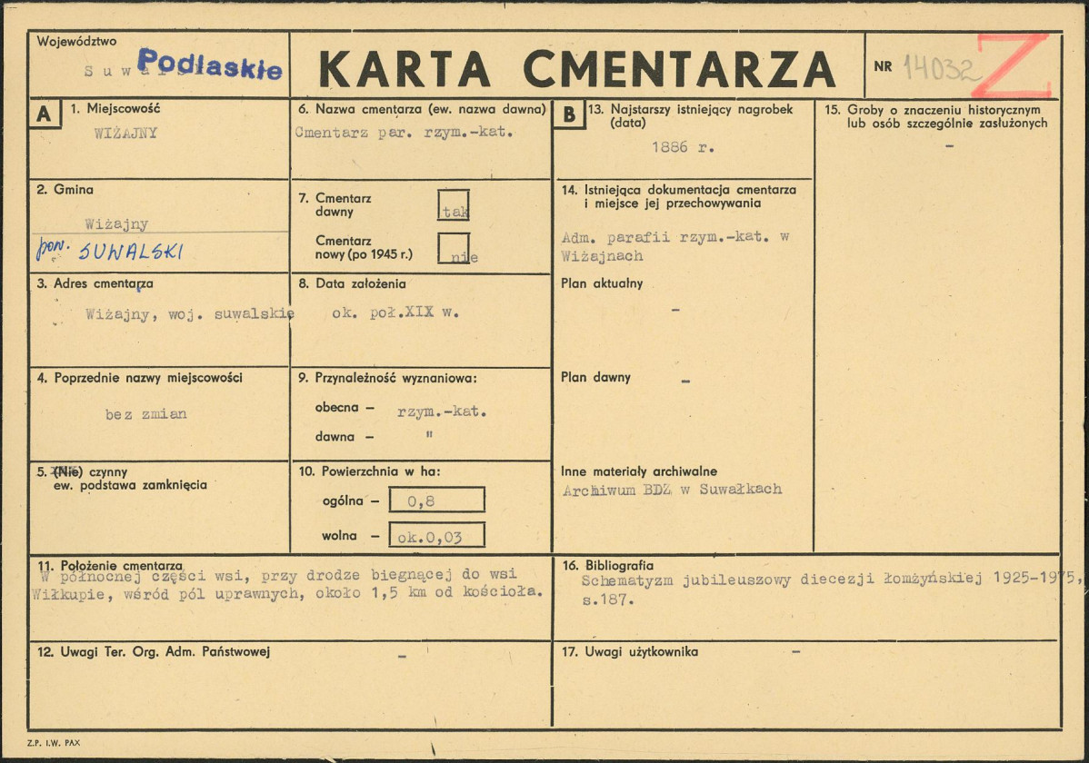 Karta cmentarza, skan nr 1