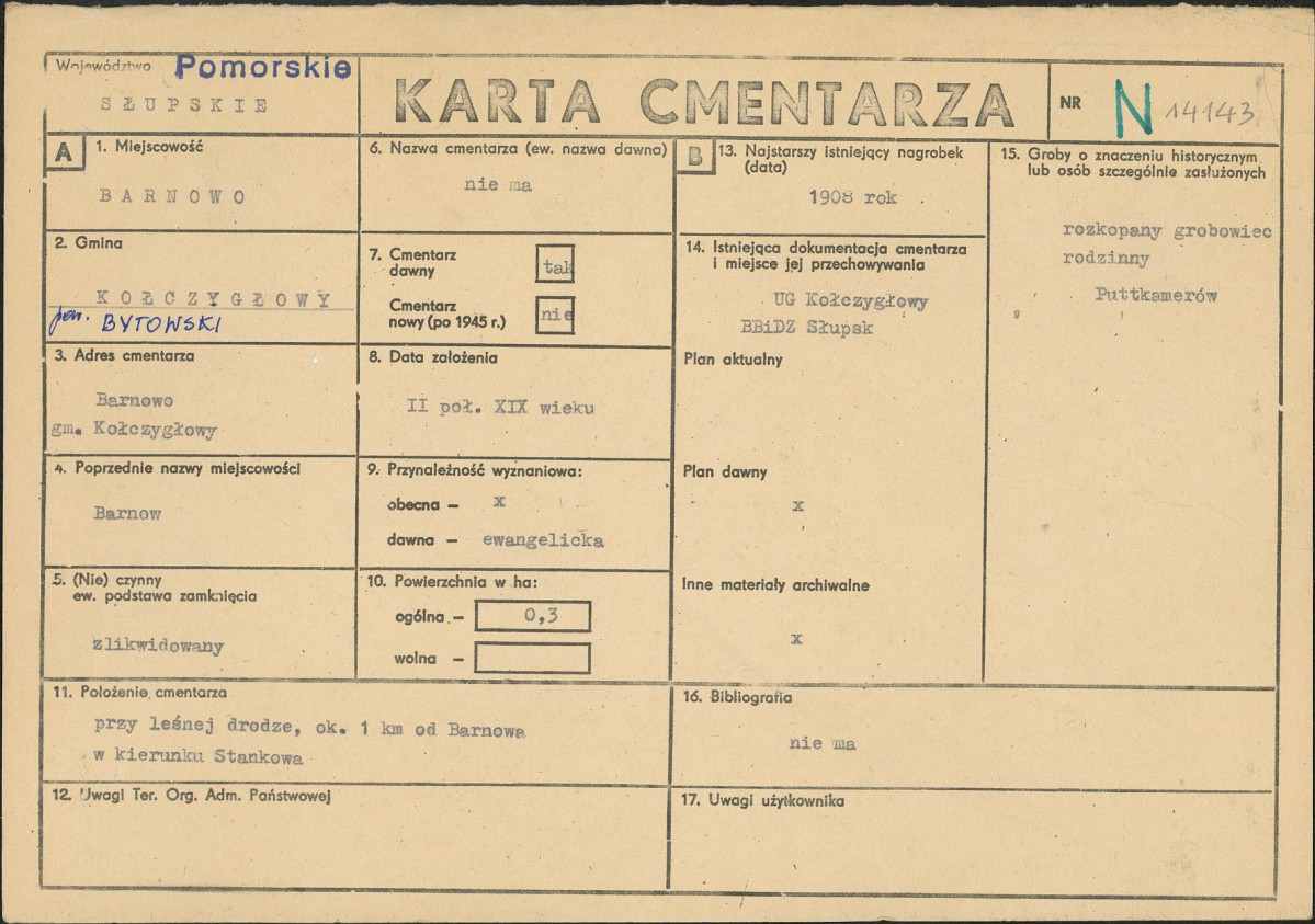 Karta cmentarza, skan nr 1