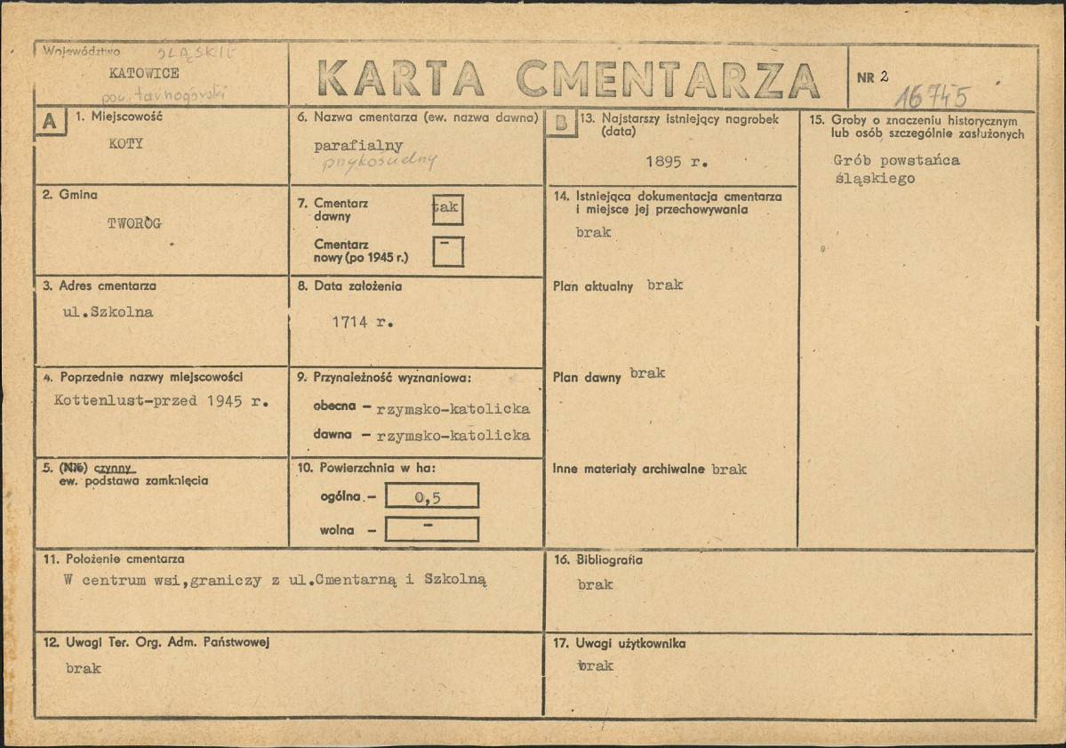 Karta cmentarza, skan nr 1