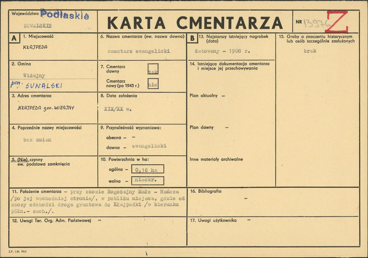 Karta cmentarza, skan nr 1
