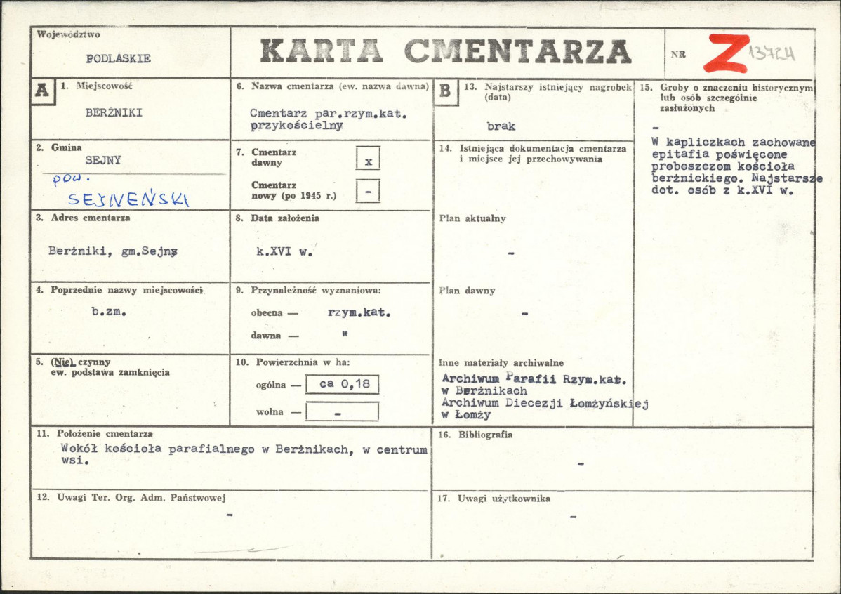 Karta cmentarza, skan nr 1