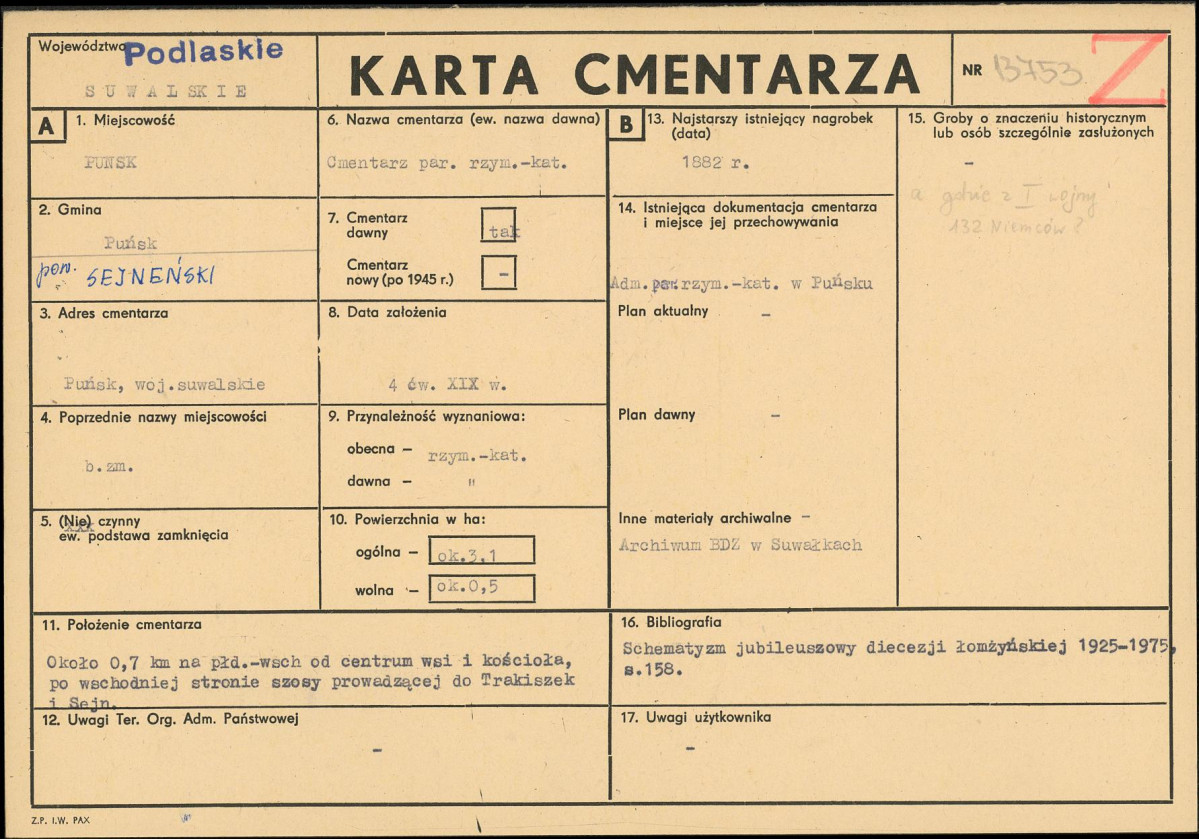 Karta cmentarza, skan nr 1