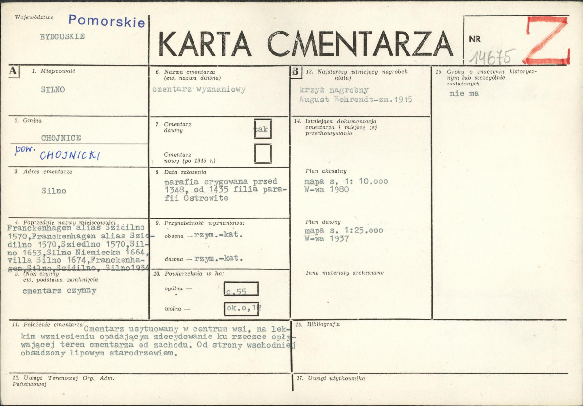 Karta cmentarza, skan nr 1