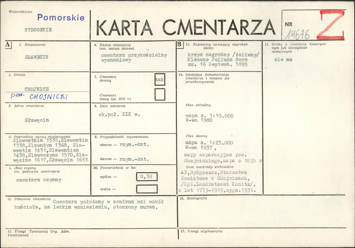 Karta cmentarza, skan nr 1