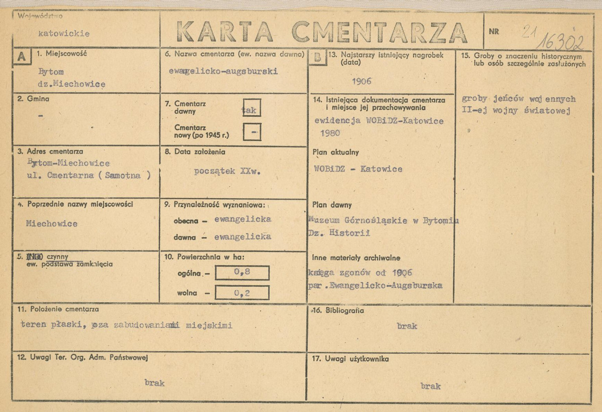 Karta cmentarza, skan nr 1