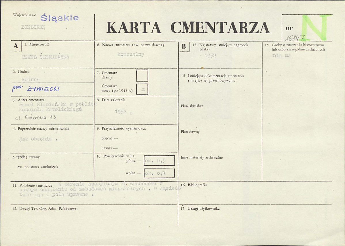 Karta cmentarza, skan nr 1