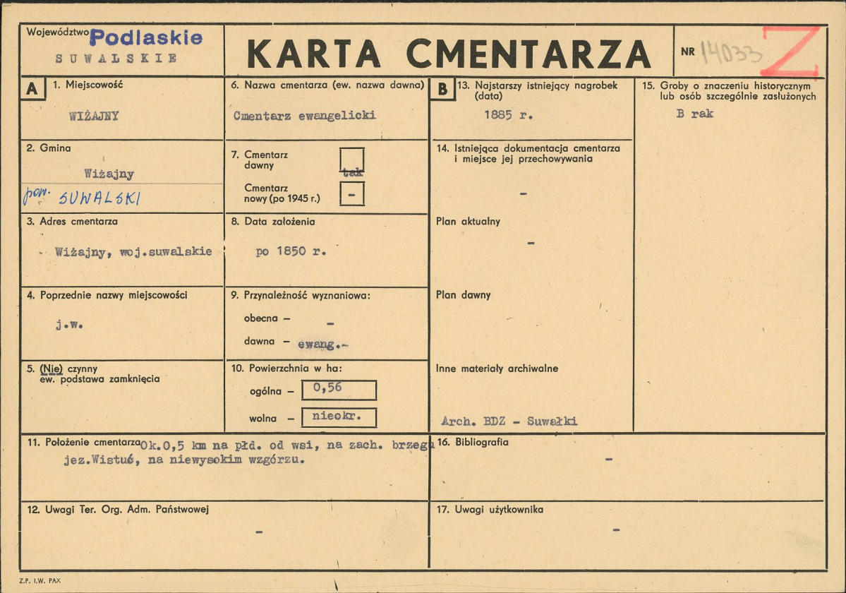 Karta cmentarza, skan nr 1