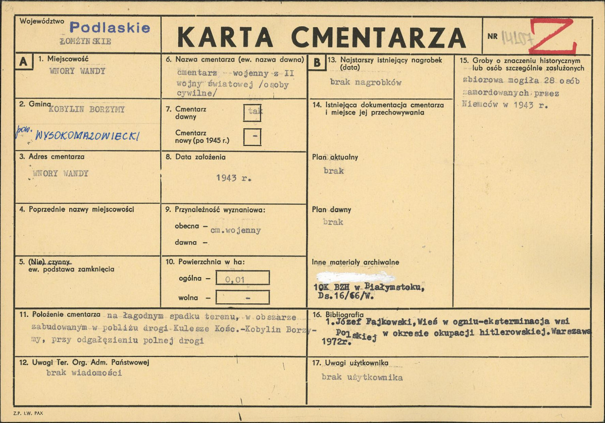 Karta cmentarza, skan nr 1