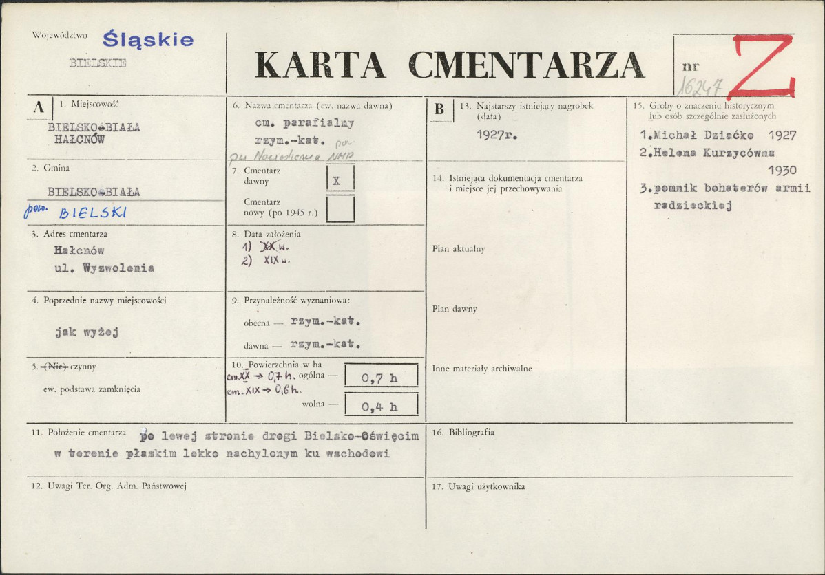 Karta cmentarza, skan nr 1
