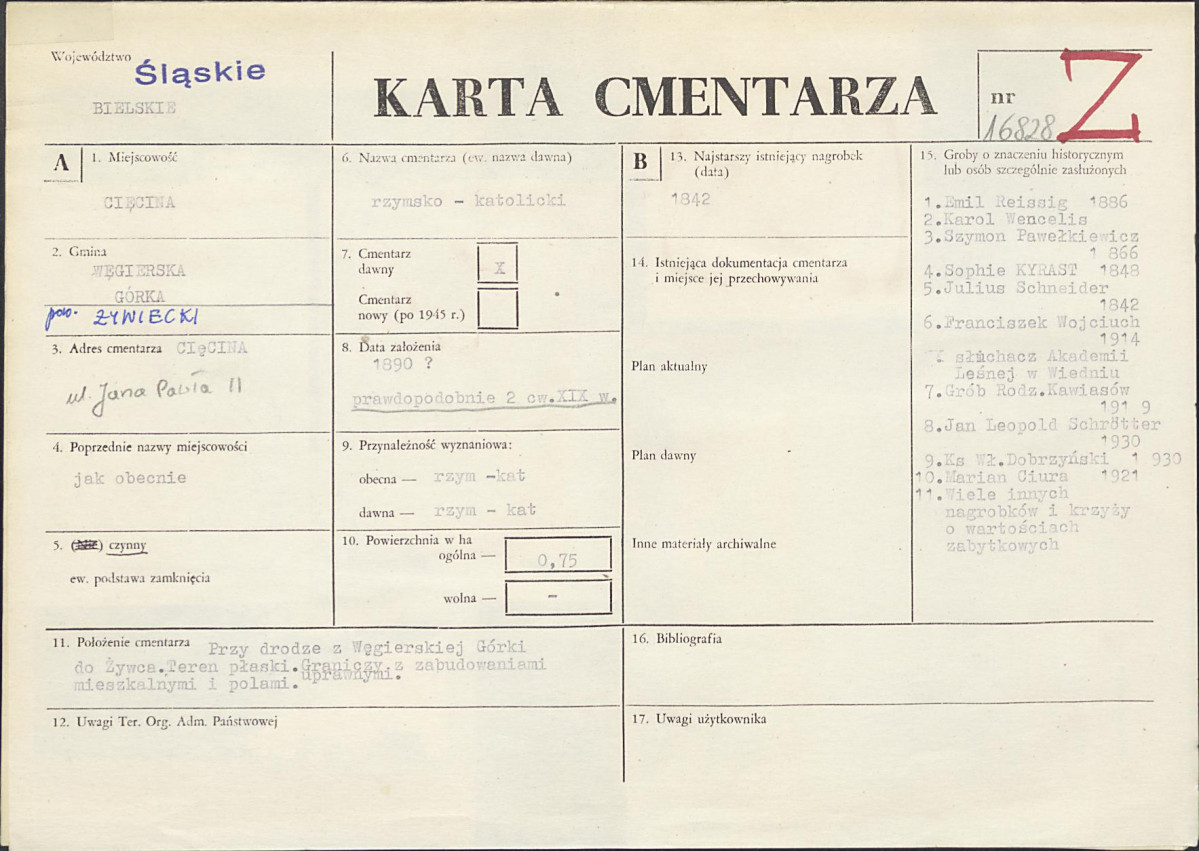 Karta cmentarza, skan nr 1