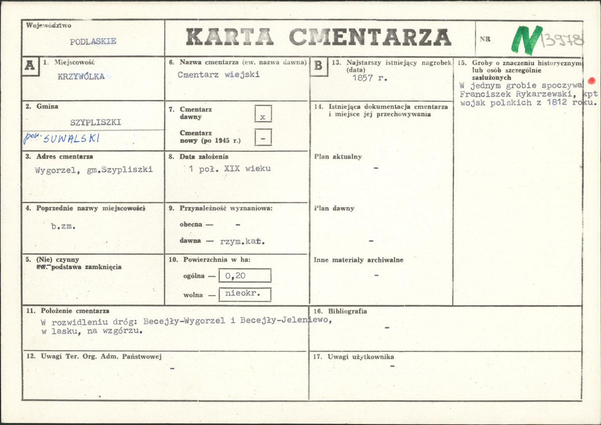 Karta cmentarza, skan nr 1