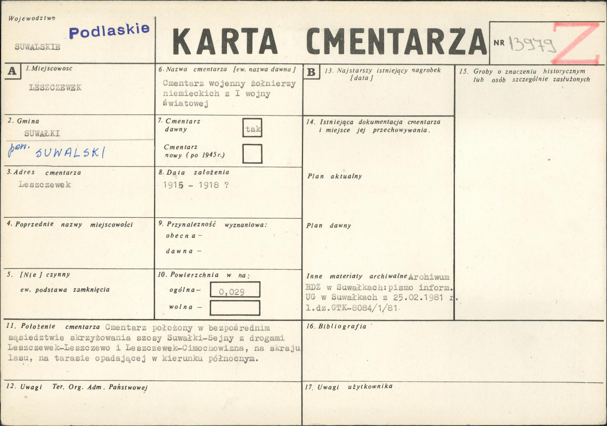 Karta cmentarza, skan nr 1