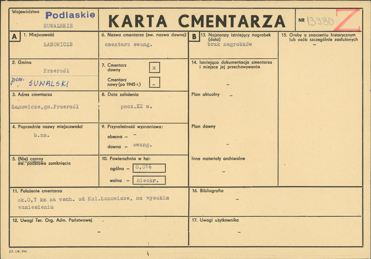 Karta cmentarza, skan nr 1