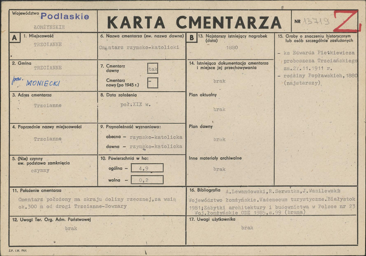 Karta cmentarza, skan nr 1