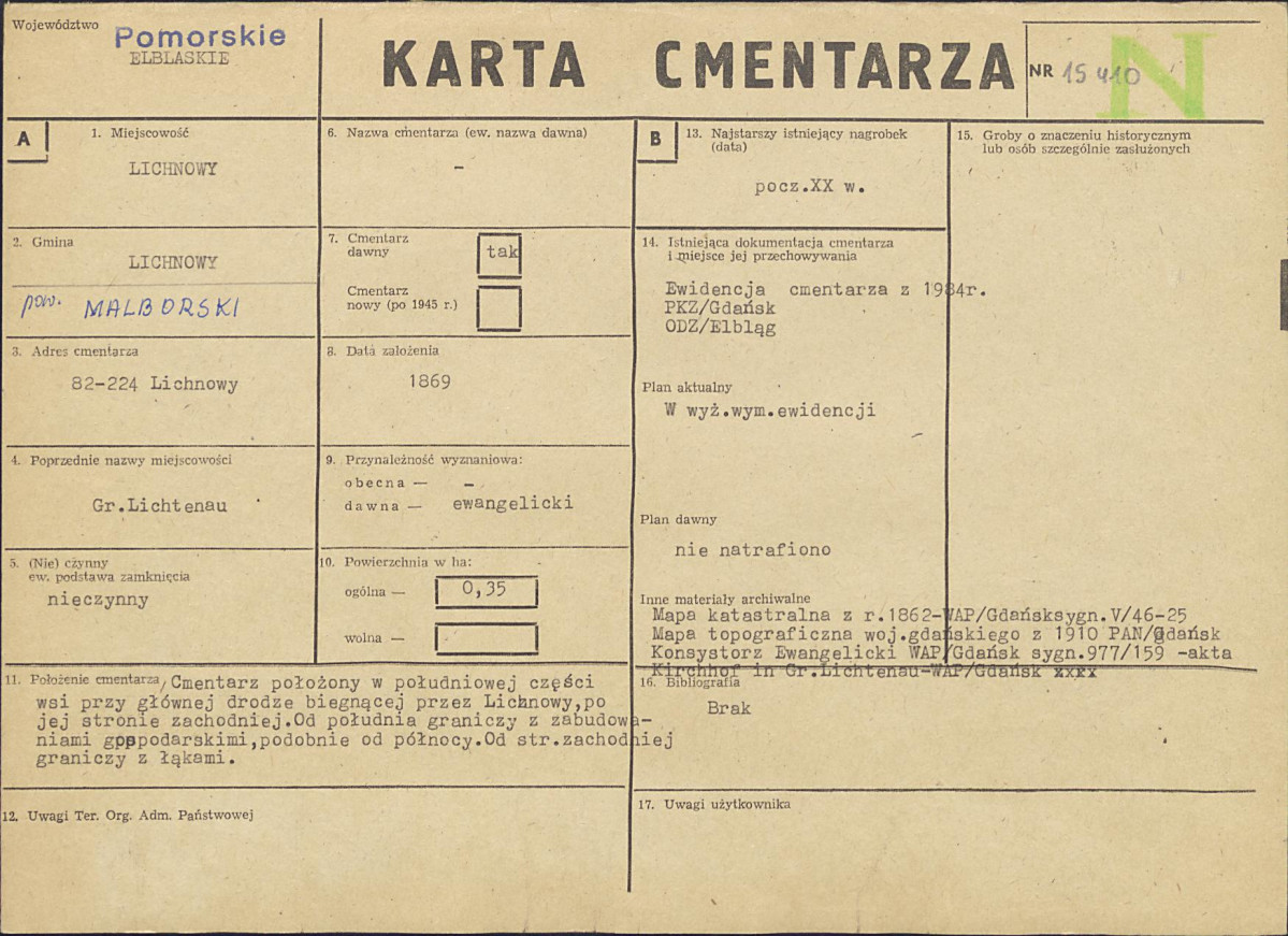 Karta cmentarza, skan nr 1