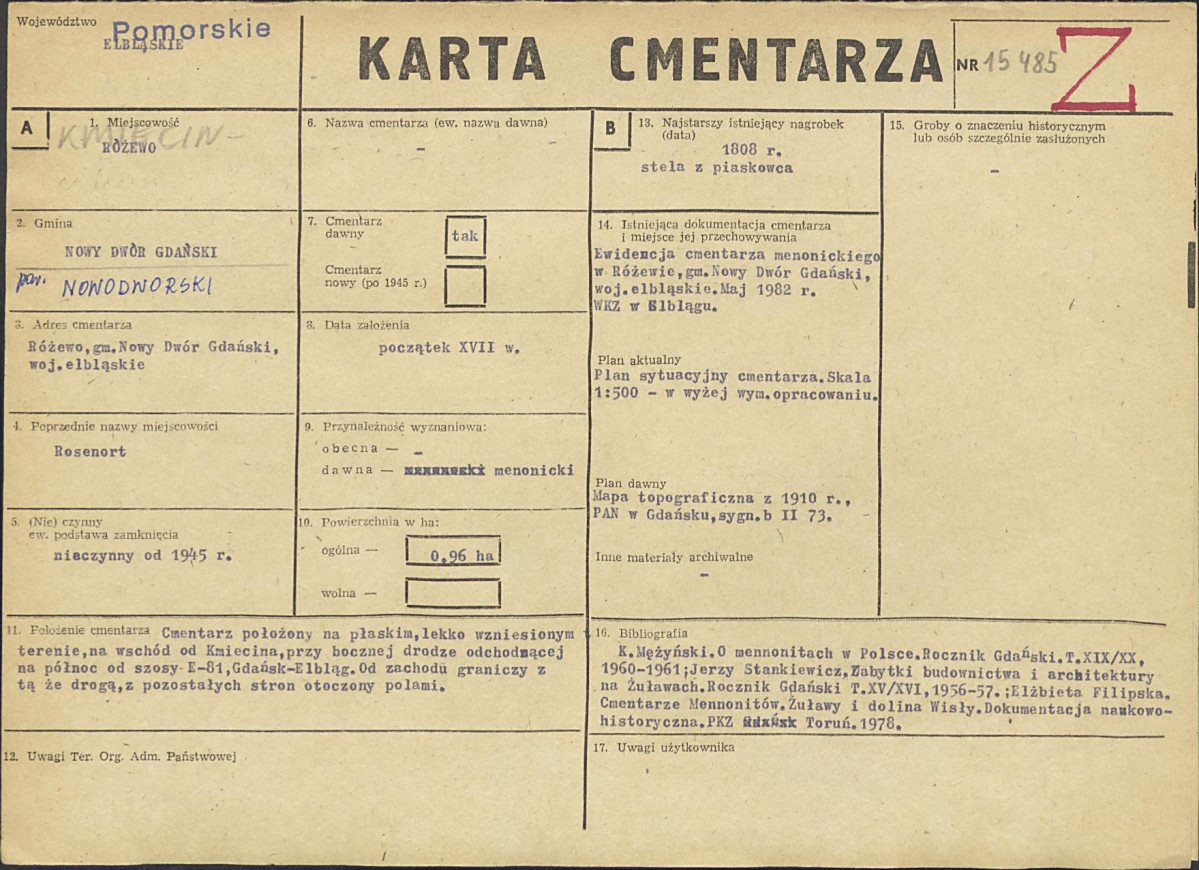 Karta cmentarza, skan nr 1