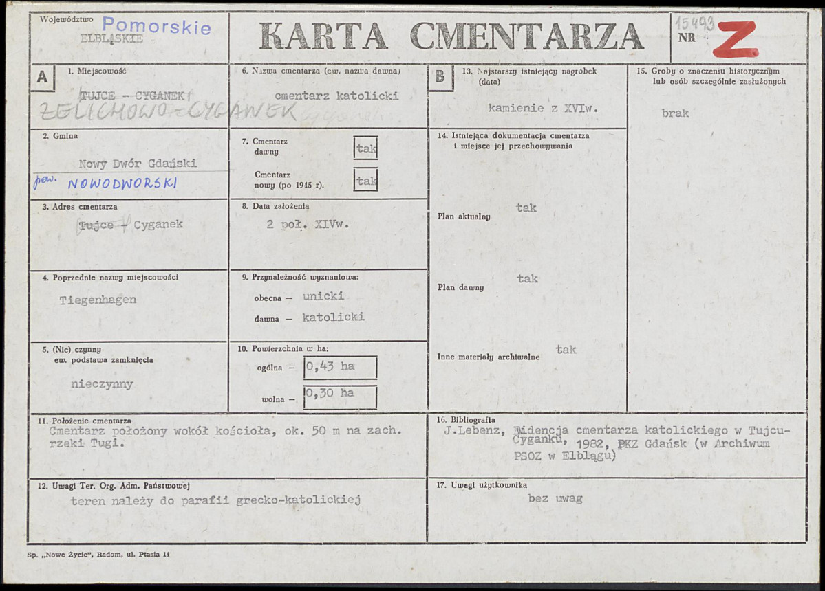 Karta cmentarza, skan nr 1