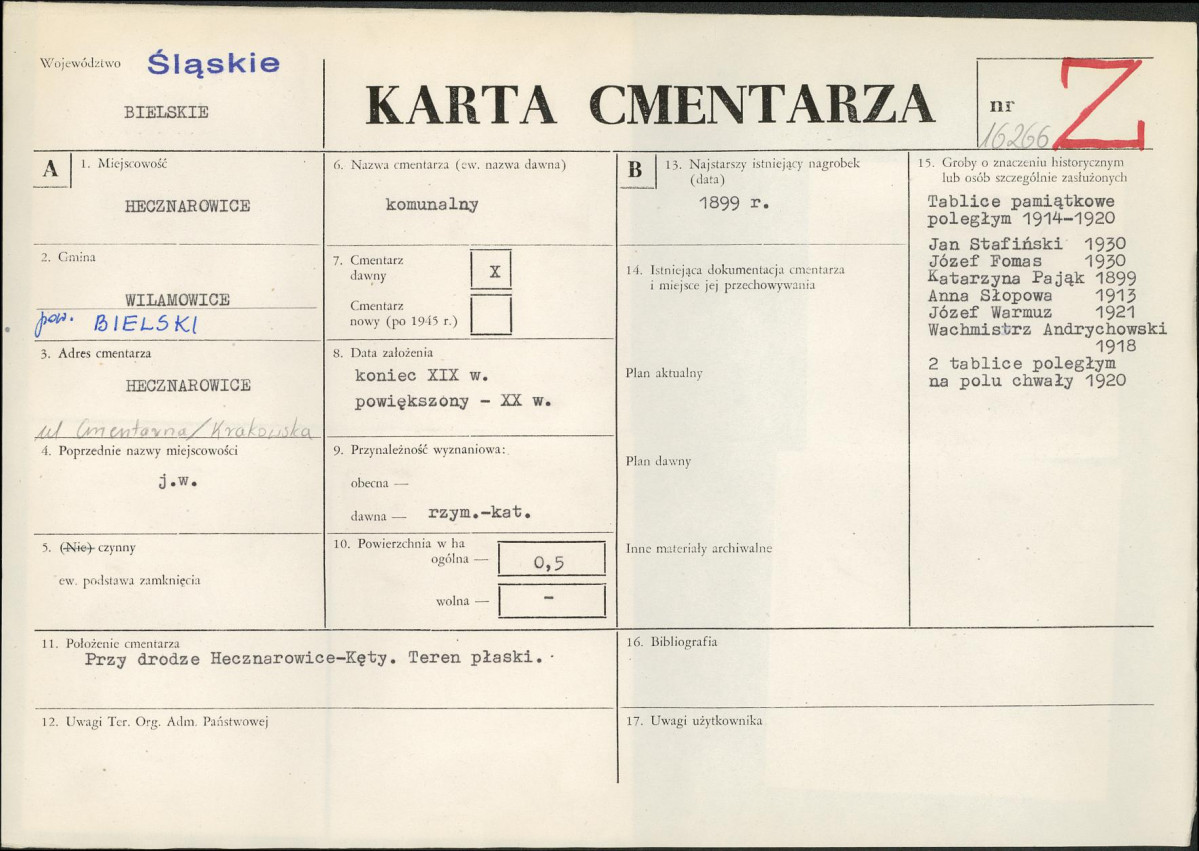 Karta cmentarza, skan nr 1