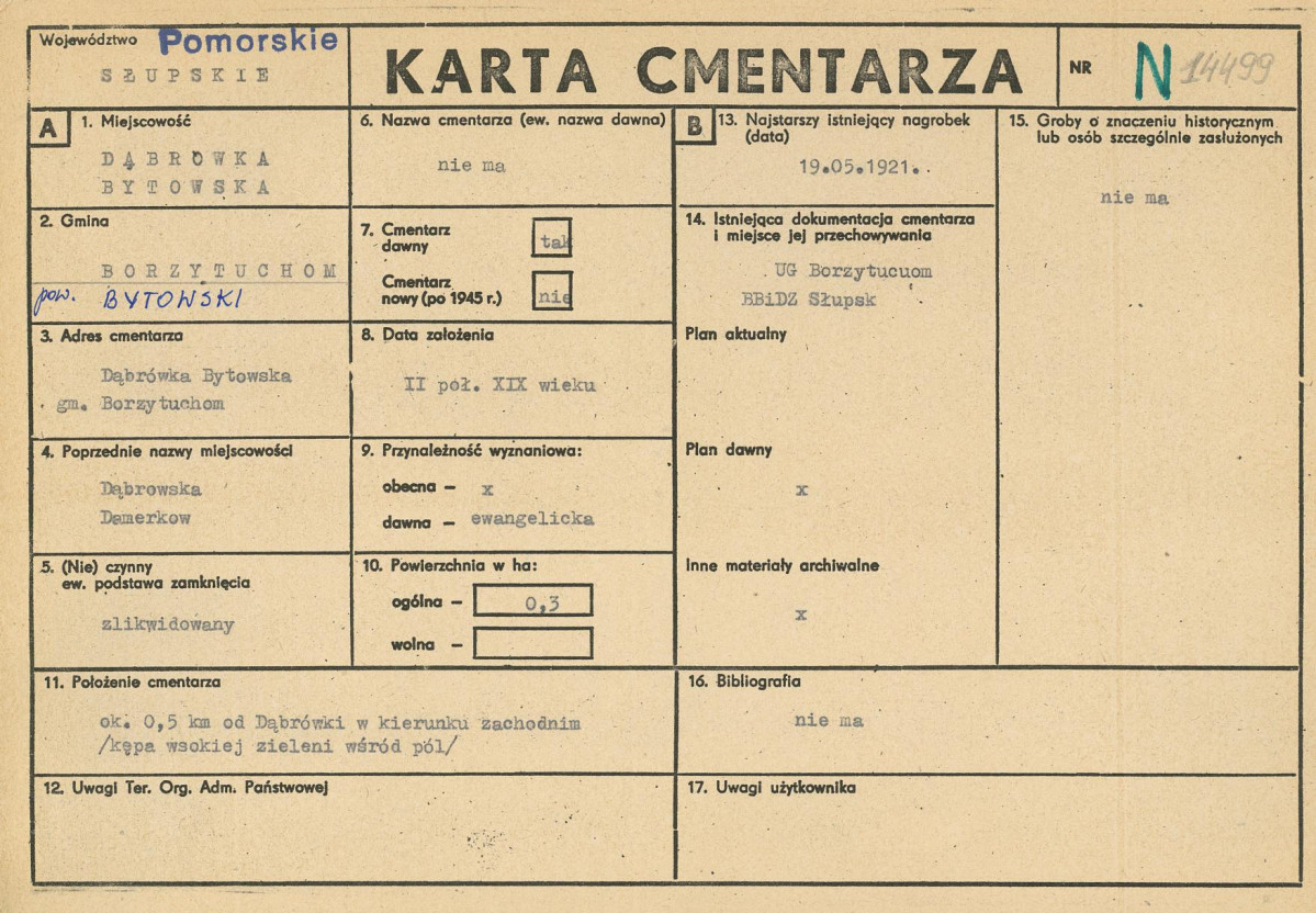 Karta cmentarza, skan nr 1