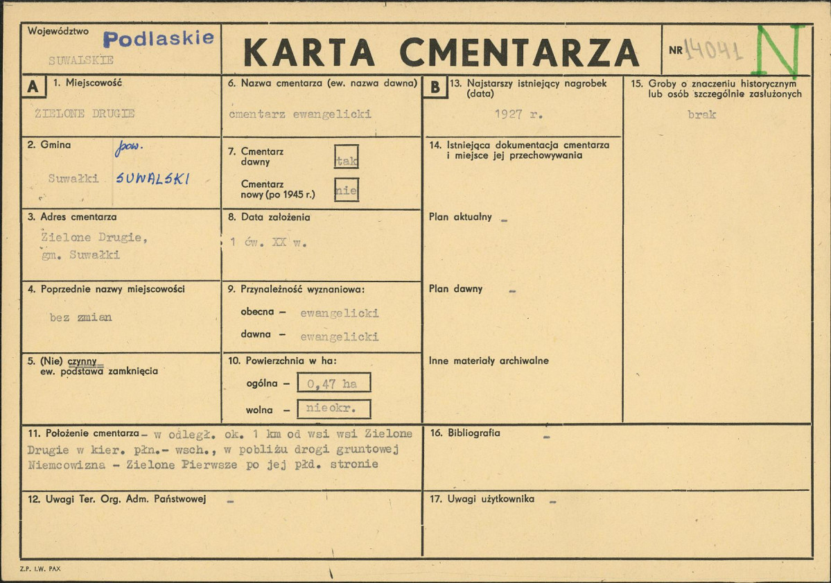 Karta cmentarza, skan nr 1