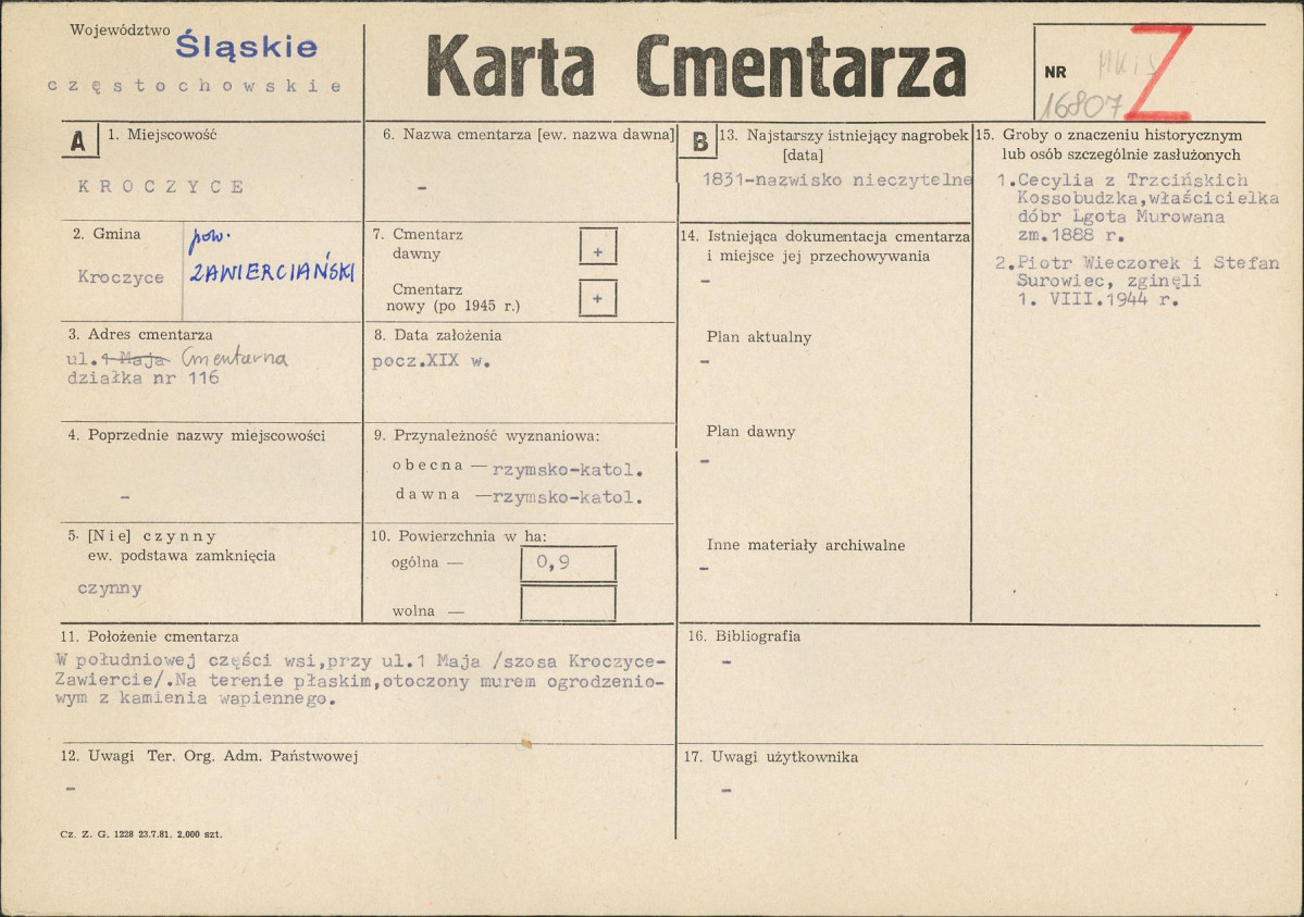 Karta cmentarza, skan nr 1