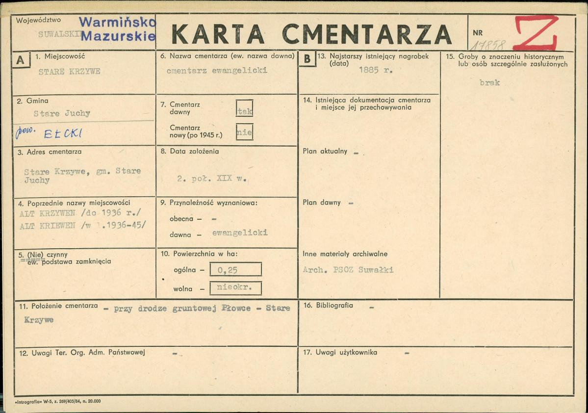 Karta cmentarza, skan nr 1