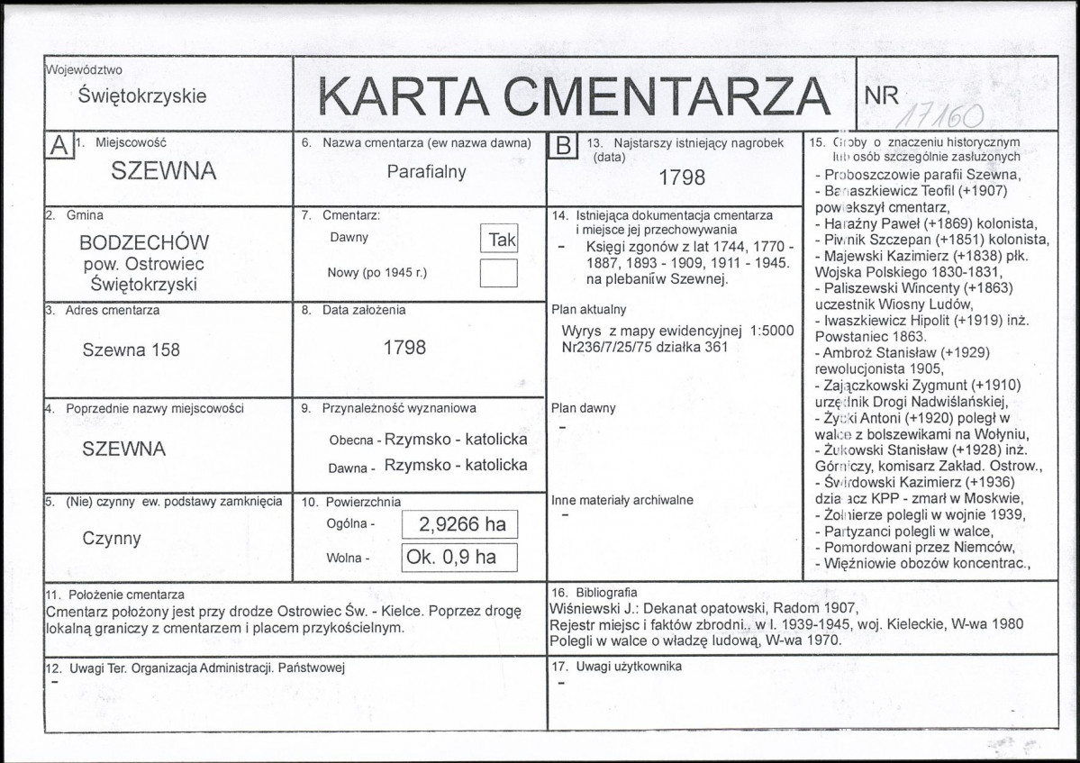 Karta cmentarza, skan nr 1