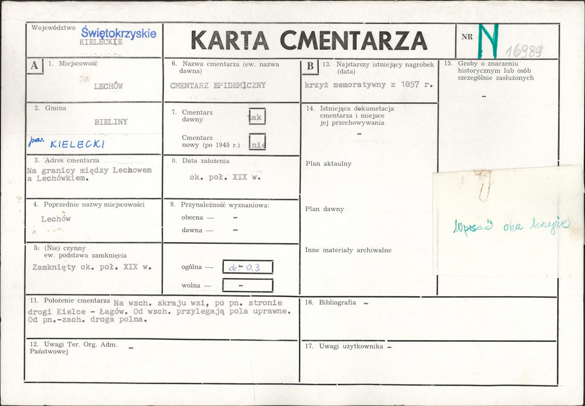 Karta cmentarza, skan nr 1