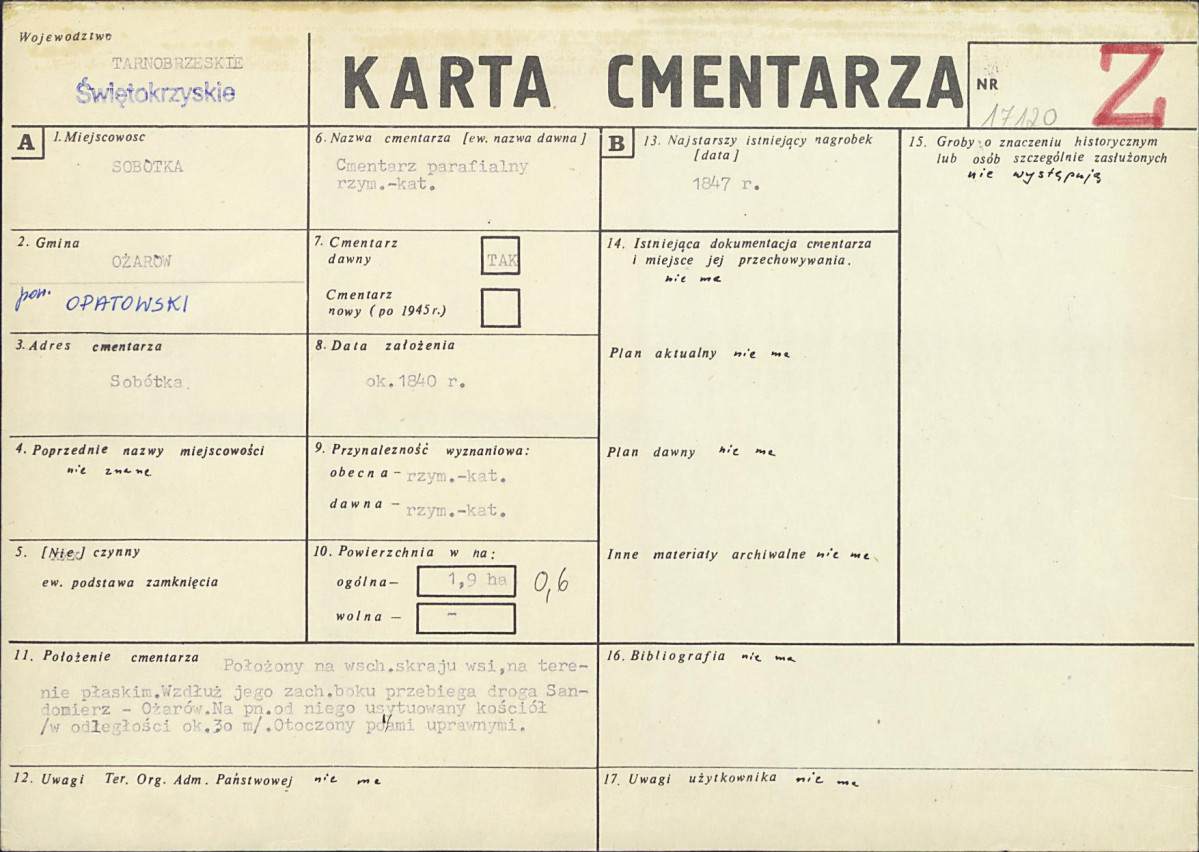 Karta cmentarza, skan nr 1
