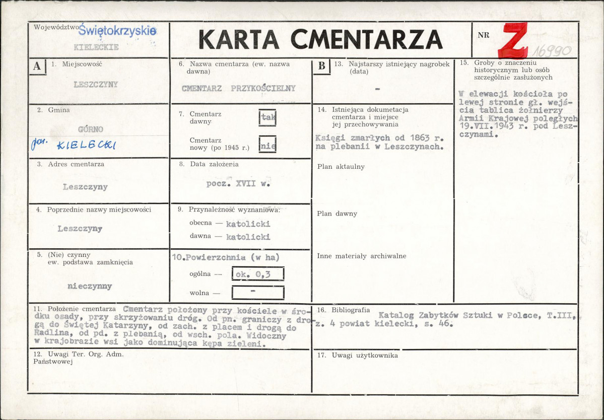 Karta cmentarza, skan nr 1