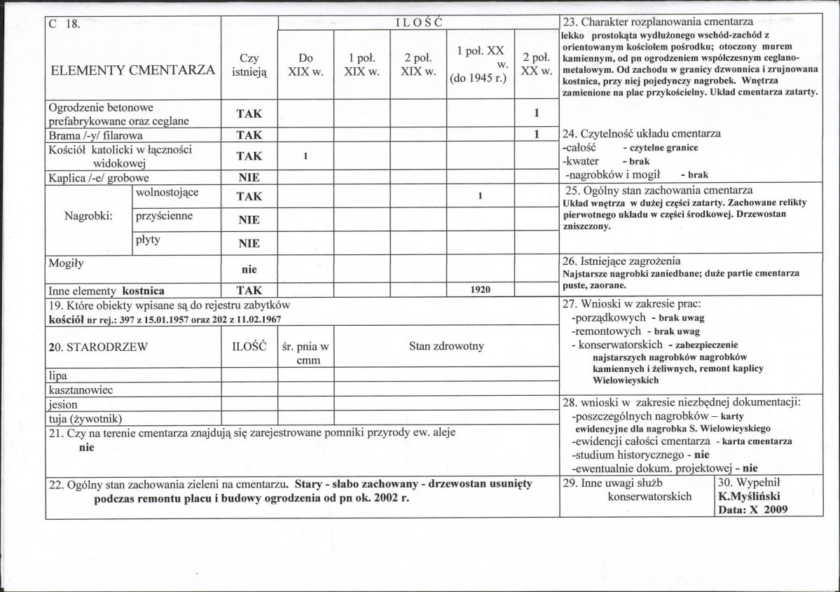 Karta cmentarza, skan nr 2