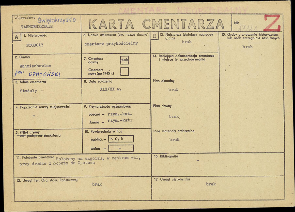 Karta cmentarza, skan nr 1