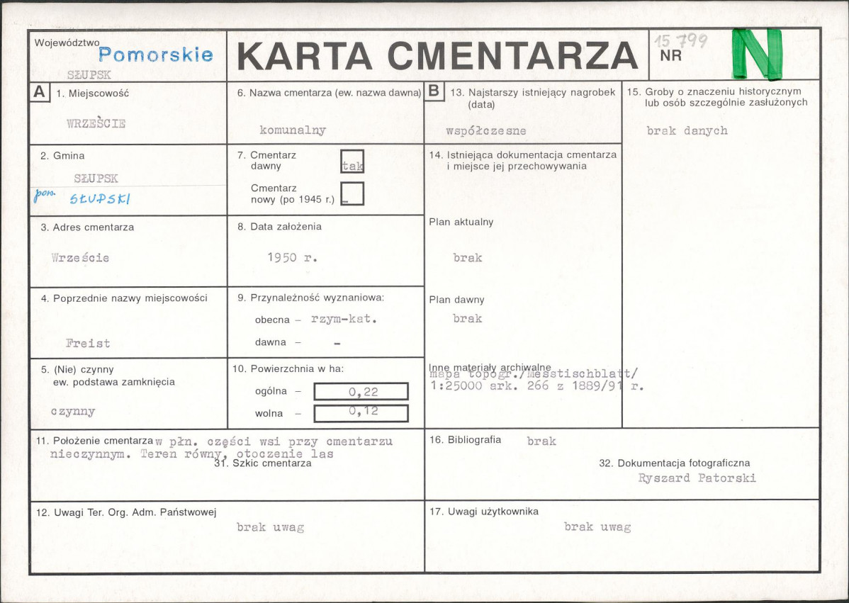 Karta cmentarza, skan nr 1