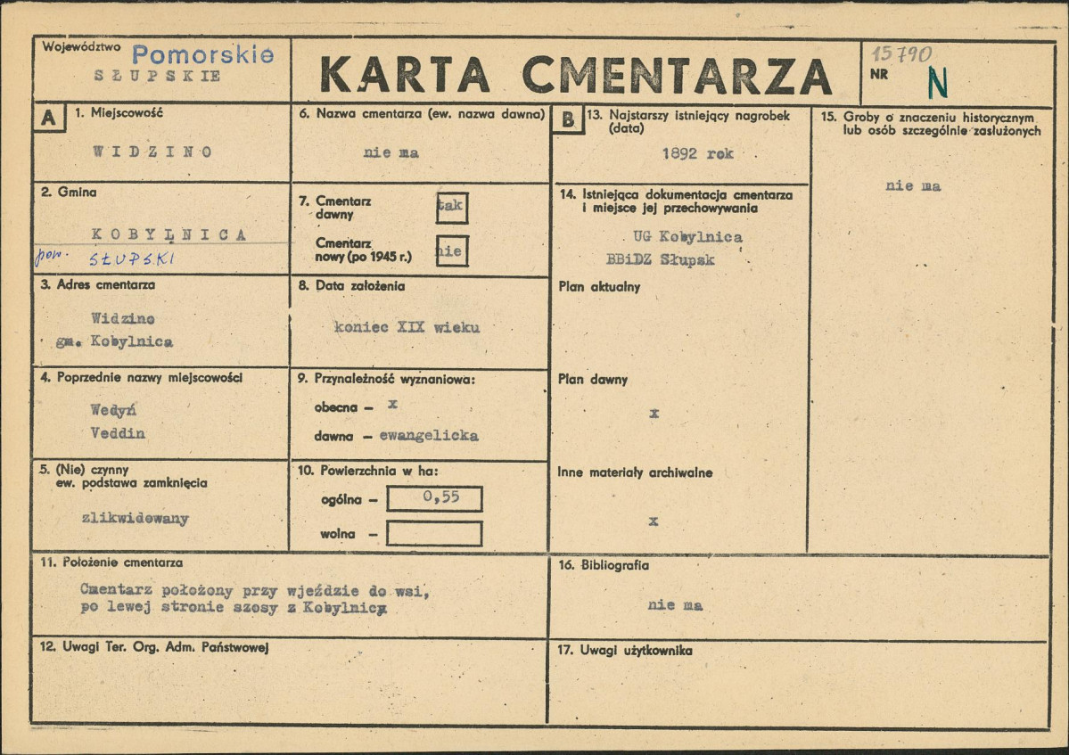 Karta cmentarza, skan nr 1