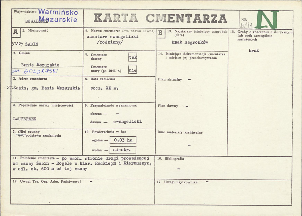 Karta cmentarza, skan nr 1