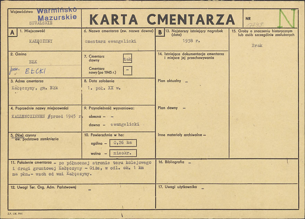 Karta cmentarza, skan nr 1