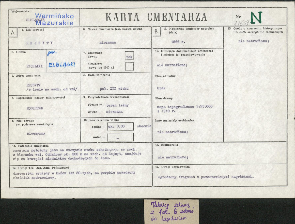 Karta cmentarza, skan nr 1